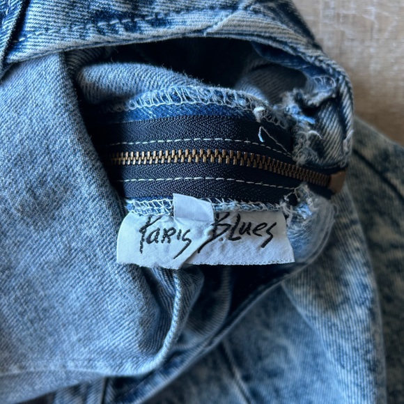 Vintage Paris Blues 90s Acid Wash Mock Neck Bodycon Backless Midi Dress - Picture 6 of 10